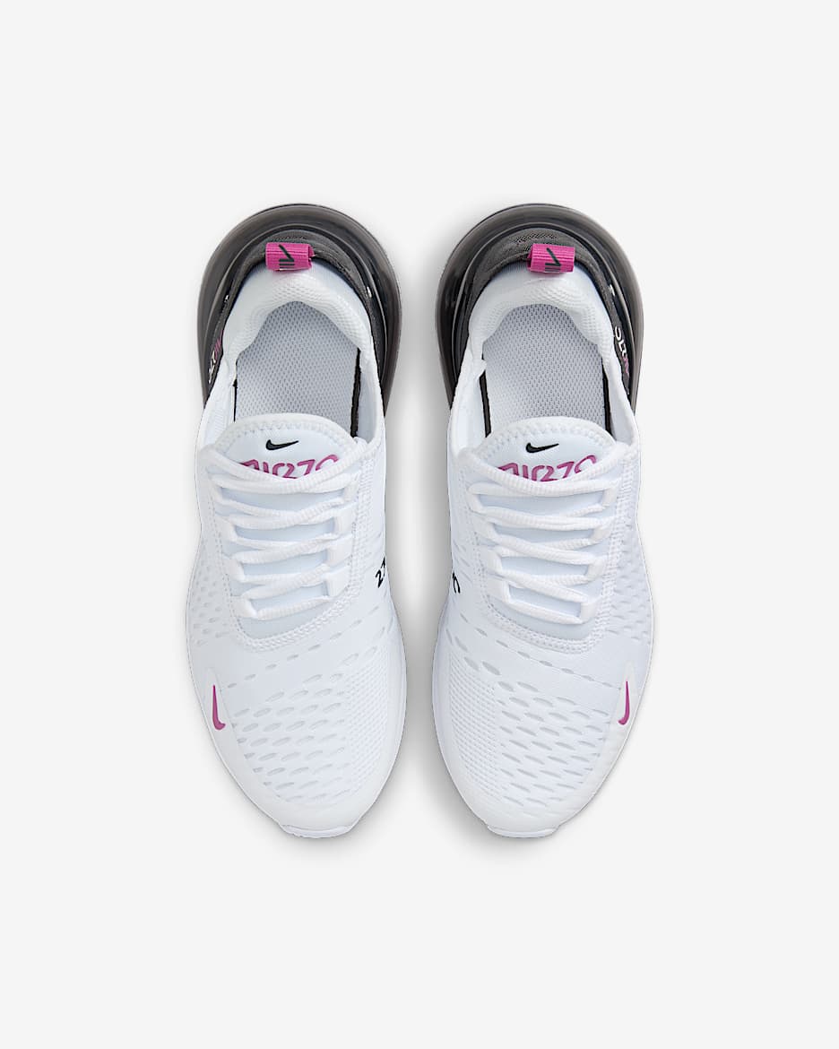 Nike air max 270 black white pink deals